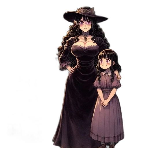 dress, hat, crown, staff transparent PNG cut-out