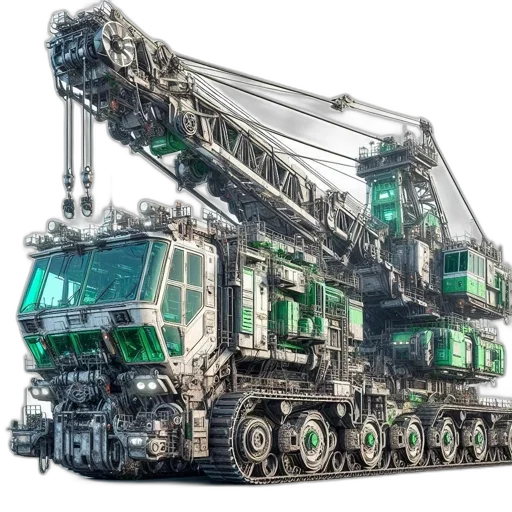 robot, weapon, 3d render, concept art transparent PNG cut-out