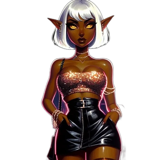 dress, jewelry, concept art, fantasy art transparent PNG cut-out