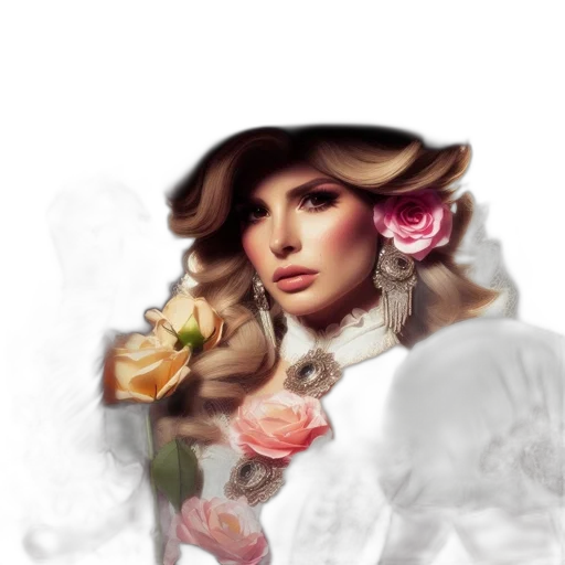 flower, crown, hat, face transparent PNG cut-out