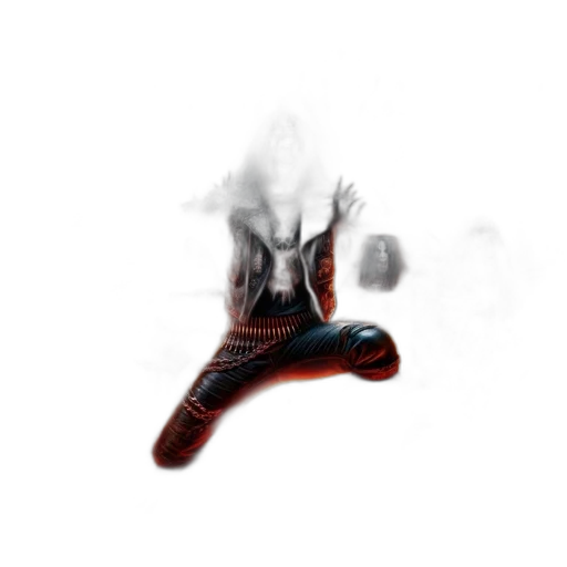 shoes, dragon, mask, weapon transparent PNG cut-out