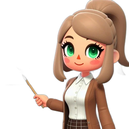 staff, weapon, hair, jacket transparent PNG cut-out
