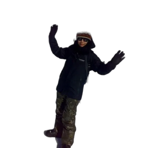 jacket, staff, creature, animal transparent PNG cut-out
