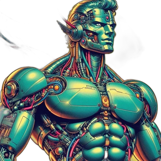 robot, cyberpunk, concept art, comic book art transparent PNG cut-out