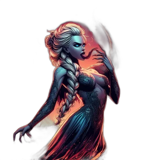 creature, dress, fantasy art, concept art transparent PNG cut-out