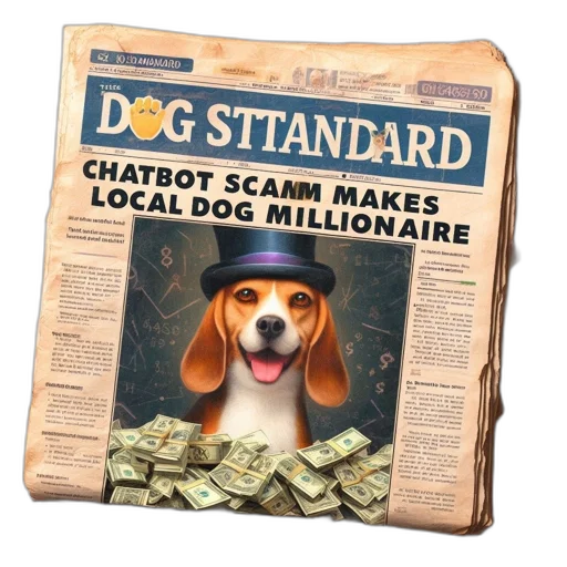 newspaper, named, dog, standard transparent PNG cut-out