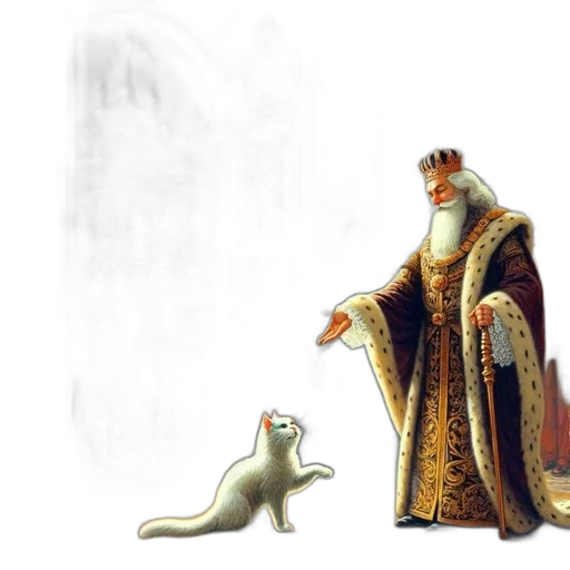 crown, animal, creature, staff transparent PNG cut-out