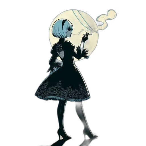 dress, mask, staff, robot transparent PNG cut-out