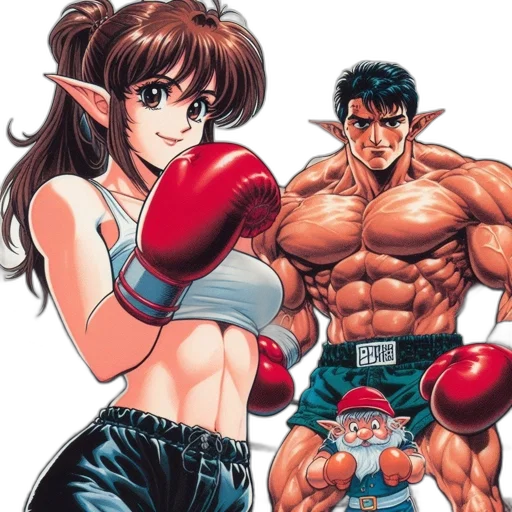anime, comic book art, concept art, pixel art transparent PNG cut-out