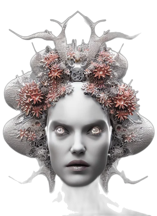 crown, mask, creature, face transparent PNG cut-out