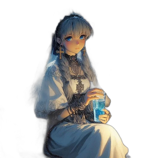 bottle, dress, food, staff transparent PNG cut-out