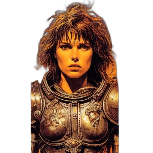 face, sword, fantasy art, photorealistic transparent PNG cut-out