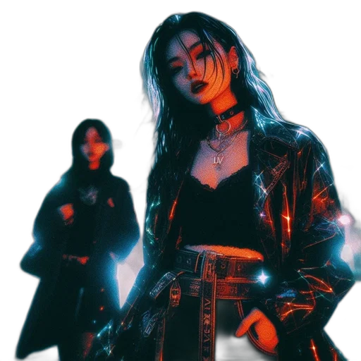 jacket, cyberpunk, vaporwave, concept art transparent PNG cut-out