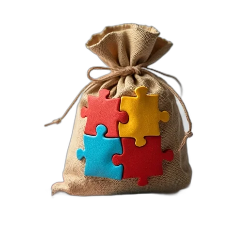 3d render, colorful, puzzle, piece transparent PNG cut-out