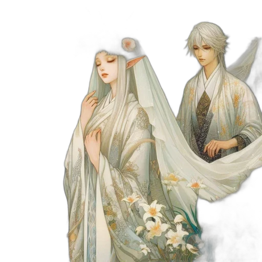 fantasy art, concept art, watercolor, photorealistic transparent PNG cut-out