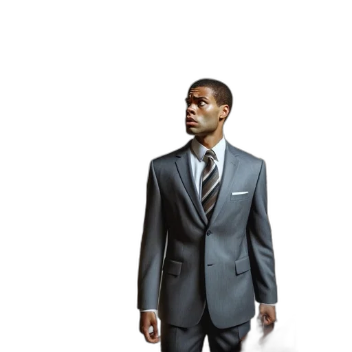 jacket, staff, concept art, 3d render transparent PNG cut-out