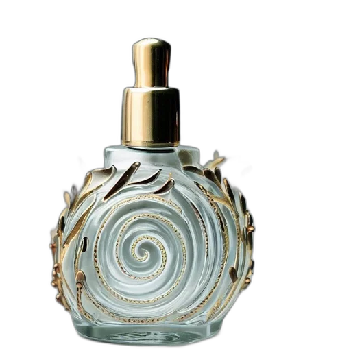bottle, jewelry, crown, 3d render transparent PNG cut-out