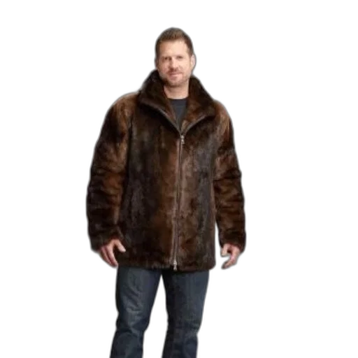 jacket, man, wearing, brown transparent PNG cut-out