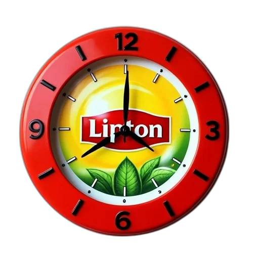 red, wall, clock, black transparent PNG cut-out