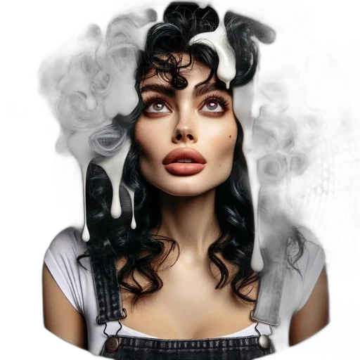 face, mask, hair, hat transparent PNG cut-out