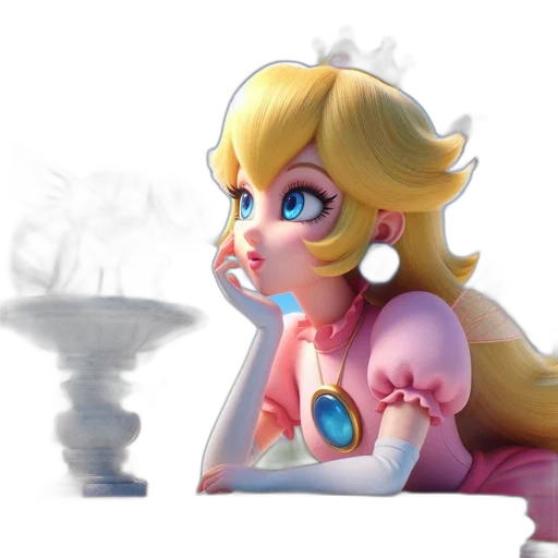 dress, crown, concept art, 3d render transparent PNG cut-out