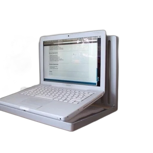 white, laptop, mounted, wall transparent PNG cut-out