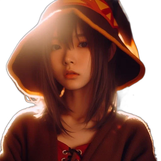 hat, face, staff, jacket transparent PNG cut-out