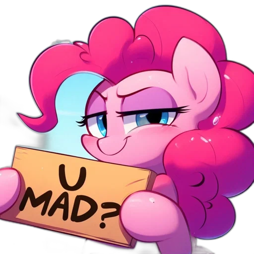 pinkie, pie, character, little transparent PNG cut-out