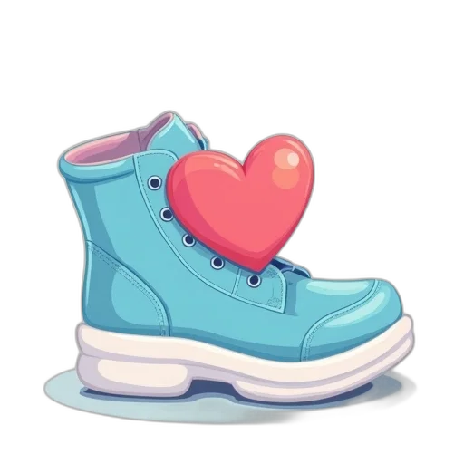 shoes, vaporwave, concept art, 3d render transparent PNG cut-out