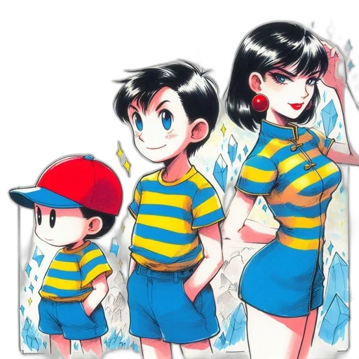 dress, hat, comic book art, concept art transparent PNG cut-out