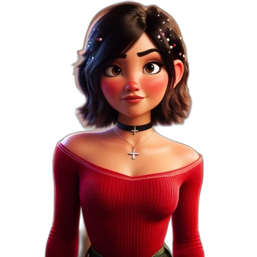 dress, jewelry, face, concept art transparent PNG cut-out