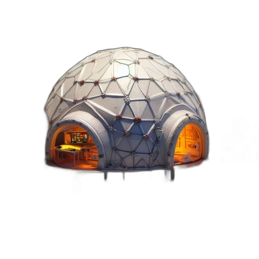 umbrella, building, 3d render, concept art transparent PNG cut-out