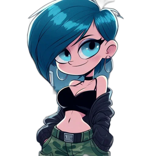 jacket, dress, staff, cartoon transparent PNG cut-out