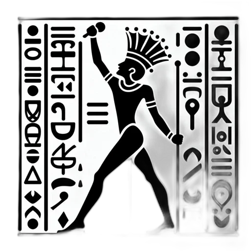 ancient, egyptian, figure, likely transparent PNG cut-out