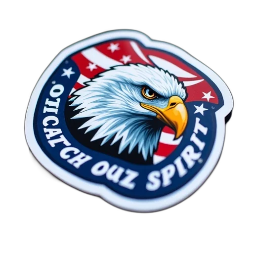 staff, close-up, patriotic, sticker transparent PNG cut-out