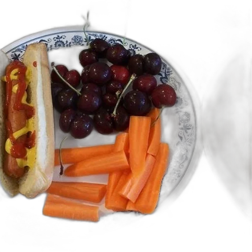 food, photorealistic, 3d render, plate transparent PNG cut-out