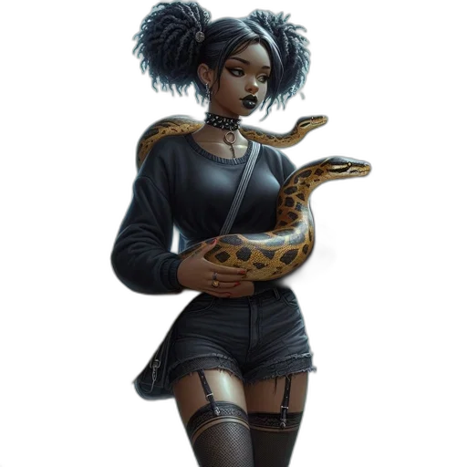 dress, creature, animal, staff transparent PNG cut-out