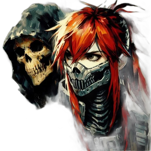 mask, face, concept art, photorealistic transparent PNG cut-out