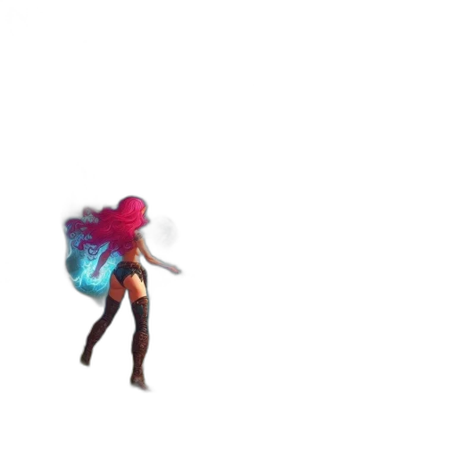 hair, jacket, umbrella, weapon transparent PNG cut-out