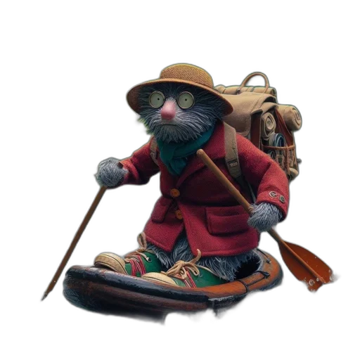 staff, hat, animal, weapon transparent PNG cut-out