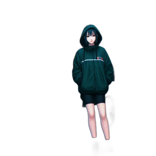 jacket, dress, creature, umbrella transparent PNG cut-out