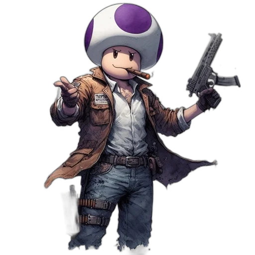 weapon, jacket, hat, staff transparent PNG cut-out