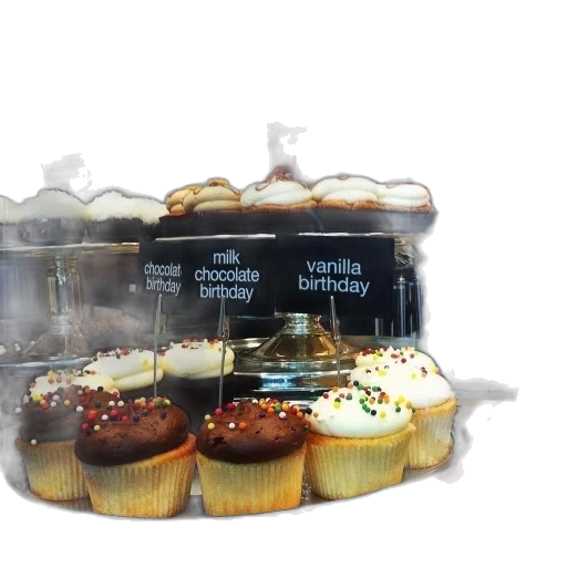 food, 3d render, display, cupcakes transparent PNG cut-out