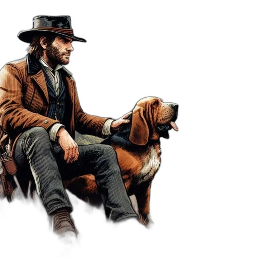 animal, jacket, hat, concept art transparent PNG cut-out