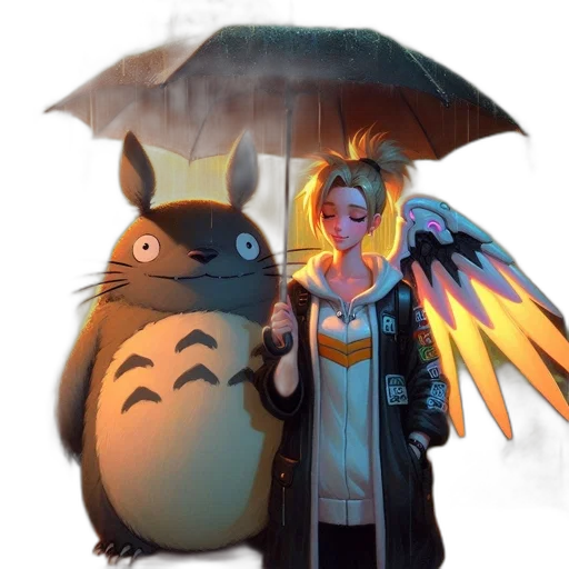 umbrella, staff, concept art, fantasy art transparent PNG cut-out