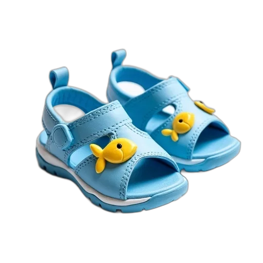shoes, 3d render, photorealistic, blue transparent PNG cut-out