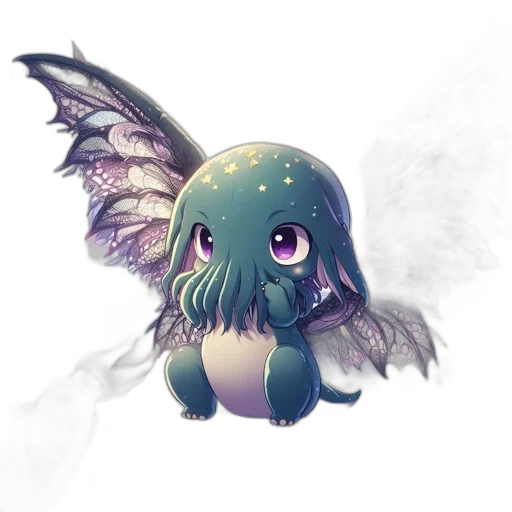creature, dragon, animal, staff transparent PNG cut-out
