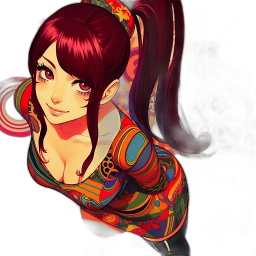dress, staff, fantasy art, anime transparent PNG cut-out