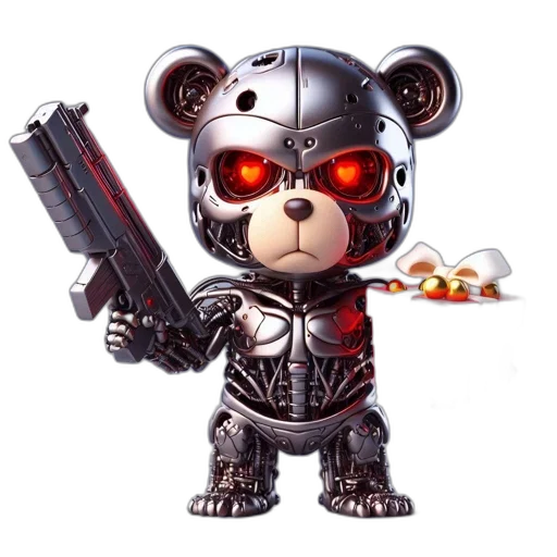 robot, weapon, concept art, comic book art transparent PNG cut-out