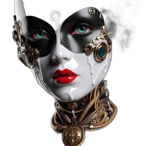 mask, jewelry, face, robot transparent PNG cut-out